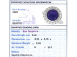 Antique Star Sapphire Cluster Ring grading card