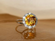 Zircon and Diamond Cluster Ring