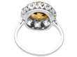 Platinum Zircon and Diamond Cluster Ring back