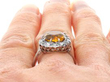 Zircon and Diamond Cluster Ring on finger