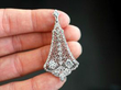 Filigree Diamond Pendant in White Gold