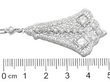 Antique Filigree Diamond Pendant in White Gold size
