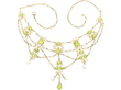 Belle Epoque pearl and Peridot Necklace in Yellow Gold