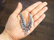 Sapphire Aquamarine Fringe Necklace in White Gold