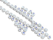 Sapphire and Aquamarine Fringe Necklace setting