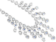 Sapphire and Aquamarine Fringe Necklace in White Gold reverse