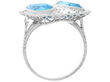 1920s Pear Cut Aquamarine Cocktail Ring setting