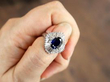 3ct Sapphire Ballerina Ring in Platinum