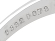 Sapphire and Diamond Halo Bypass Ring hallmarks