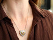 wearing Vintage Yellow Sapphire and Diamond Heart Pendant
