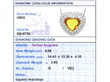 Vintage Yellow Sapphire and Diamond Heart Pendant grading card