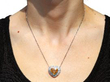 wearing Vintage Yellow Sapphire Diamond Heart Pendant
