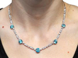 wearing Antique Zircon and Diamond Chain Necklace