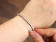 4ct Diamond Tennis Bracelet in platinum wearing