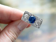 Antique Sapphire and Diamond Ring