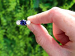 Sapphire and Diamond Trilogy Ring Yellow Gold outside