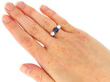 wearing Sapphire and Diamond Trilogy Ring