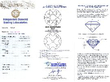 yellow gold Sapphire and Diamond Trilogy Ring certificate