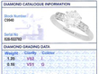 Vintage 1.2ct Diamond Solitaire with Diamond Shoulders grading card