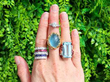 gemstone rings outside