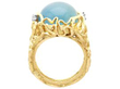 Naturalistic Cabochon Aquamarine Ring setting