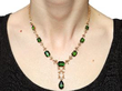 Tourmaline and Pearl Necklace being worn