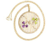 yellow gold Edwardian Amethyst Peridot and Pearl Pendant