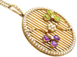 antique Edwardian Amethyst Peridot and Pearl Pendant