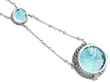 18ct White Gold Zircon Pendant reverse