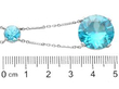 18ct White Gold Zircon Pendant size