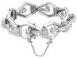 Italian White Gold Diamond Bracelet fastened