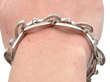 Italian White Gold Diamond Bracelet on wrist