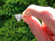 Art Deco Two Stone Diamond Ring with Baguette Shoulders outside