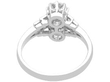 Art Deco Two Stone Diamond Ring with Baguette Shoulders back
