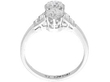 Art Deco Two Stone Diamond Ring with Baguette Shoulders setting