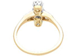 Vertical 3 Stone Diamond Ring back