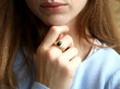 Mens Gold Tigers Eye and Diamond Ring wearing