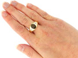 Gold Tigers Eye and Diamond Ring wearing