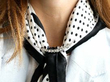 wearing Graduated Diamond Crescent Brooch in Gold