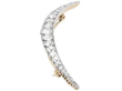 Graduated Diamond Crescent Brooch in Gold side