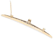 Graduated Diamond Crescent Brooch in Gold open