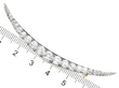 Graduated Diamond Crescent Brooch in Gold size