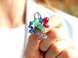 Gemstone Tutti Frutti Basket Brooch