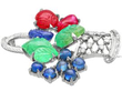 Antique Gemstone Tutti Frutti Basket Brooch side
