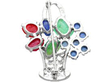 Antique Gemstone Tutti Frutti Basket Brooch reverse