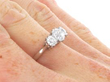 Trilogy Engagement Ring Platinum on hand