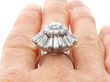 White Gold and Diamond Cocktail Ring on finger