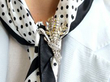 Yellow Diamond Spray Brooch being worn