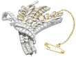 palladium Yellow Diamond Spray Brooch