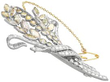 Yellow Diamond palladium Spray Brooch